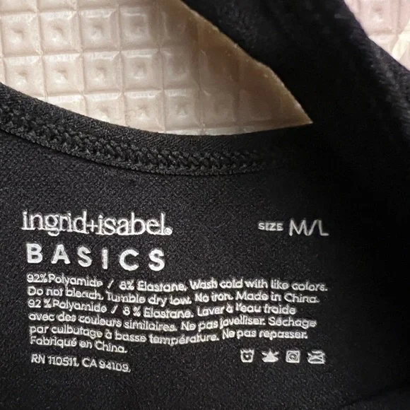 Ingrid+Isabel Seamless Belly Support Maternity Tank Top Bundle (2), M/L, black - Picture 3 of 4